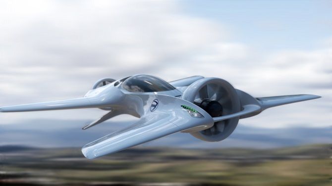 Při konstrukci létajicího auta DR-7 VTOL budou použity podobné materiály jako na výrobu formulí F1. Obrázek: DeLorean Aerospace