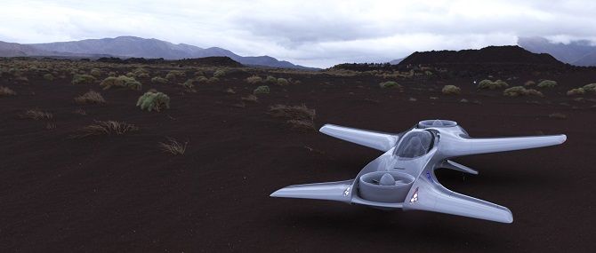Pro let s DR-7 VTOL by neměly být potřeba letecké zkoušky ani pilotní průkaz. Obrázek: DeLorean Aerospace