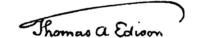 Thomas Alva Edison a jeho podpis