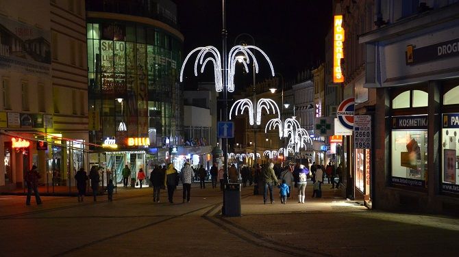 vánoční osvětlení v Karlových Varech