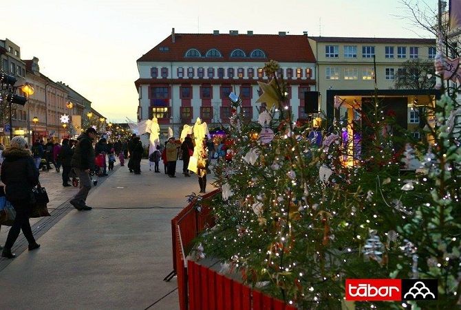 vánoční strom v Táboře
