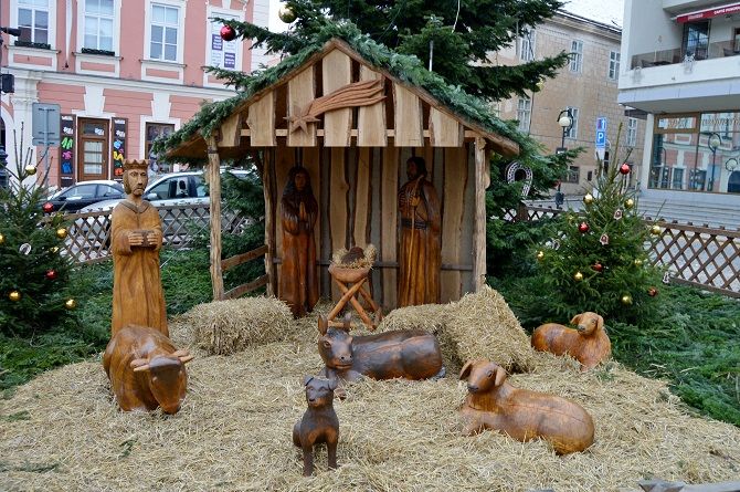 dřevěný betlém ve Znojmě