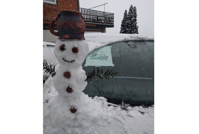 Sněhulák z Rallye Česká Sibiř