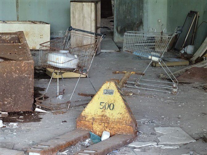 Foto: Elektřina.cz supermarket v městě Pripjať