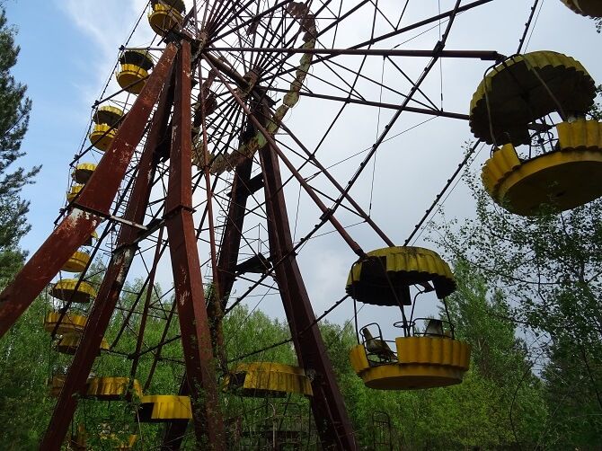Foto: Elektřina.cz ruské kolo v zábavním parku města Pripjať