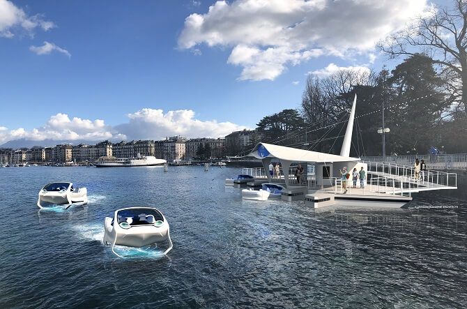 visualizace dobíjecích stanic v Ženevě