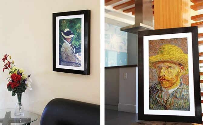 Zkrášlete si svůj byt či dům uměleckými skvosty. Foto: palacio.lite/Kickstarter malířské skvosty zobrazené skrze displej Canvia