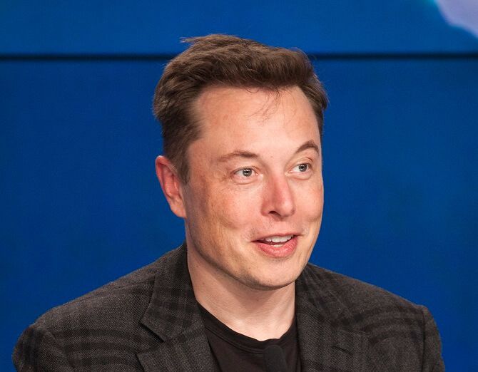 Elon Musk na tiskové konferenci SpaceX