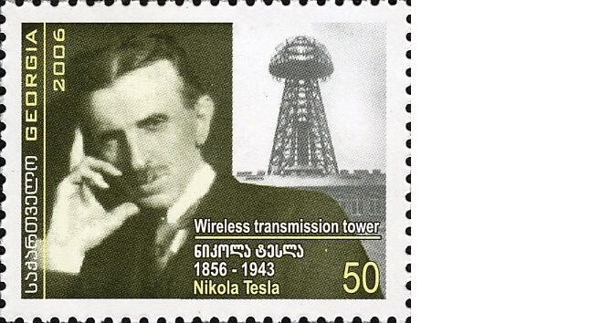 Nikola Tesla na poštovní známce