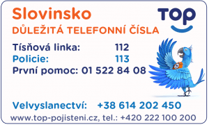 Slovinsko důležité kontakty