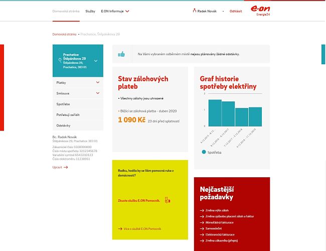 Ve webovém portálu najdete rychlý přehled spotřeby a plateb, které můžete kdykoliv zaplatit online. Vše je rychlé a intuitivní